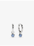 Monica Vinader sterling silver huggie earrings blue sapphire 9mm (British brand)