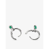 Monica Vinader green onyx huggie earrings, UK version