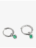 Monica Vinader green onyx huggie earrings, UK version
