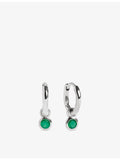 Monica Vinader green onyx huggie earrings, UK version