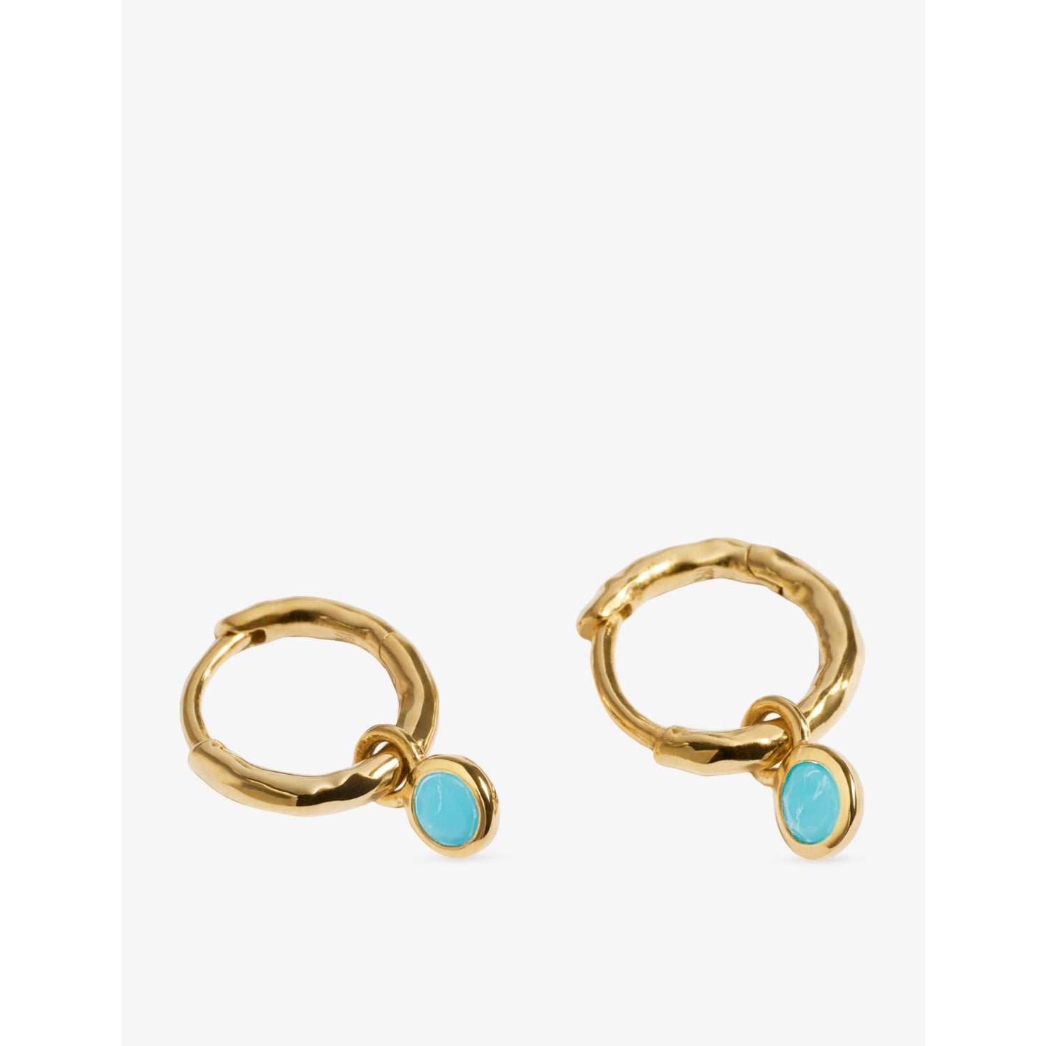 Monica Vinader 18ct yellow-gold vermeil amethyst huggie earrings - British product