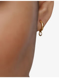 Monica Vinader moonstone huggie earrings 18ct gold vermeil (British brand)
