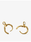 Monica Vinader moonstone huggie earrings 18ct gold vermeil (British brand)