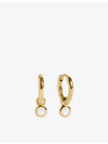Monica Vinader moonstone huggie earrings 18ct gold vermeil (British brand)