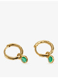 Monica Vinader green onyx huggie earrings 9mm (British brand)