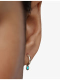Monica Vinader turquoise huggie earrings 9mm, UK version