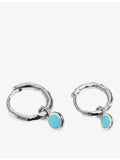Monica Vinader turquoise huggie earrings 9mm, UK version