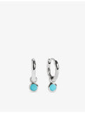 Monica Vinader turquoise huggie earrings 9mm, UK version