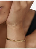 Monica Vinader Siren Muse slim gold vermeil cuff bracelet, UK version