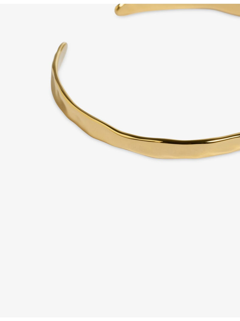 Monica Vinader Siren Muse slim gold vermeil cuff bracelet, UK version