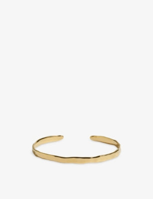 Monica Vinader Siren Muse Slim 18ct Yellow-Gold Vermeil Bracelet Cuff 18cm