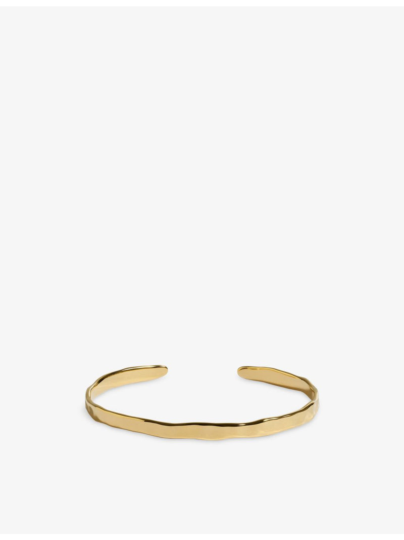 Monica Vinader Siren Muse slim gold vermeil cuff bracelet, UK version