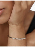 Monica Vinader Siren Muse slim sterling silver cuff, imported from the UK