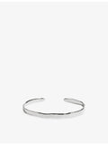 Monica Vinader Siren Muse slim sterling silver cuff, imported from the UK