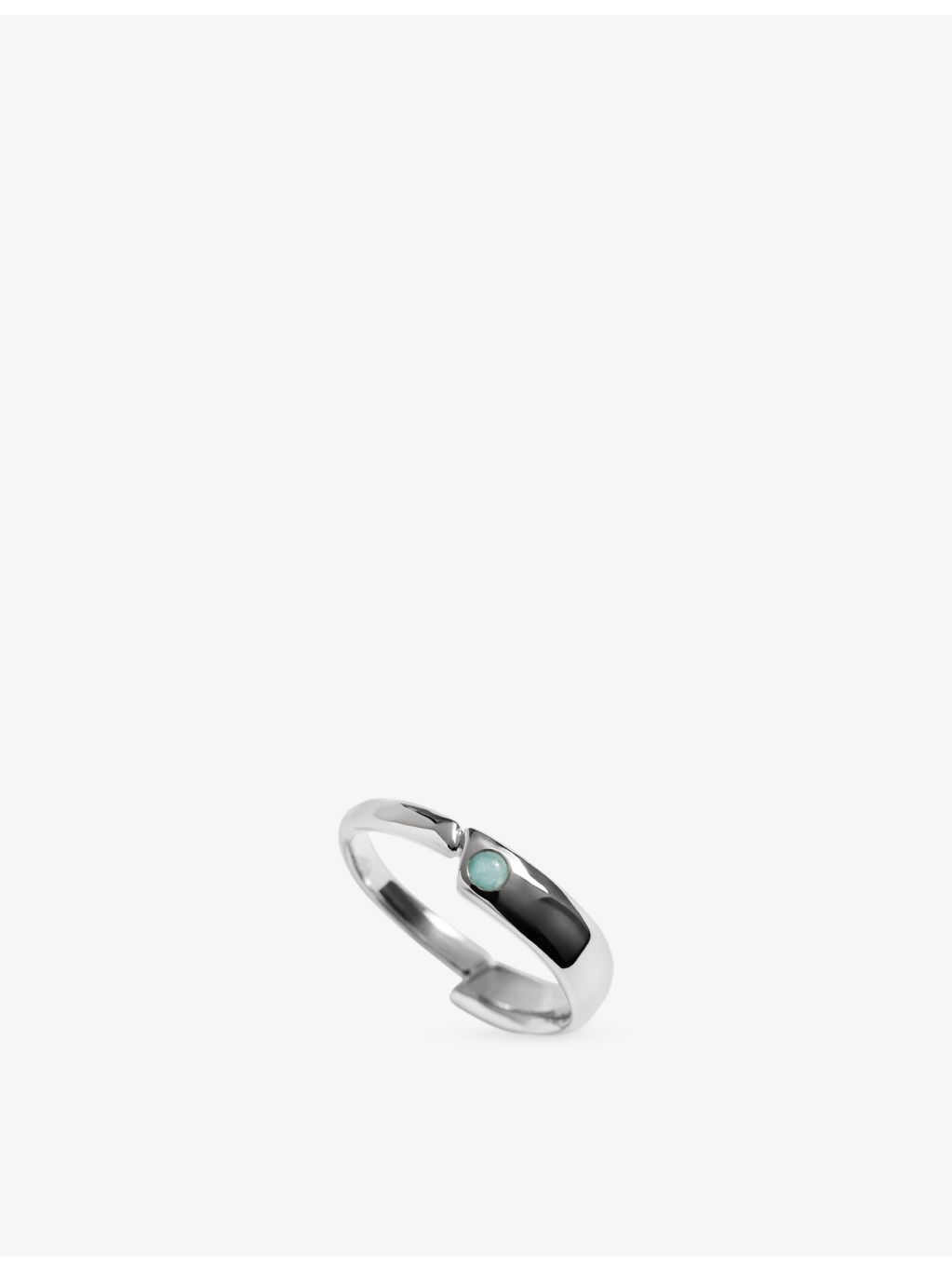 Monica Vinader sterling silver amazonite ring, UK version