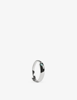 Monica Vinader Amaia Stacking Sterling Silver and Amazonite Ring