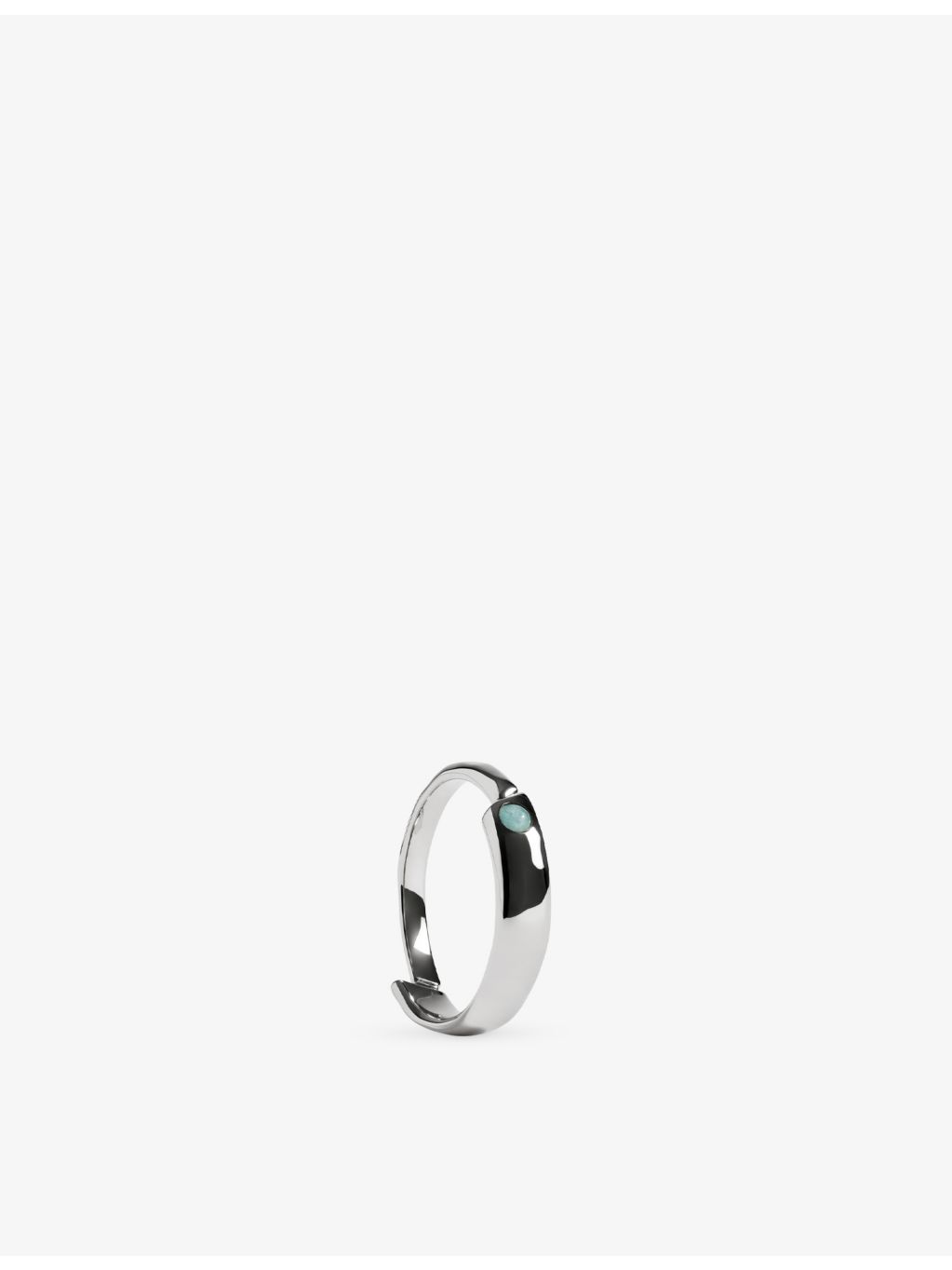 Monica Vinader sterling silver amazonite ring, UK version
