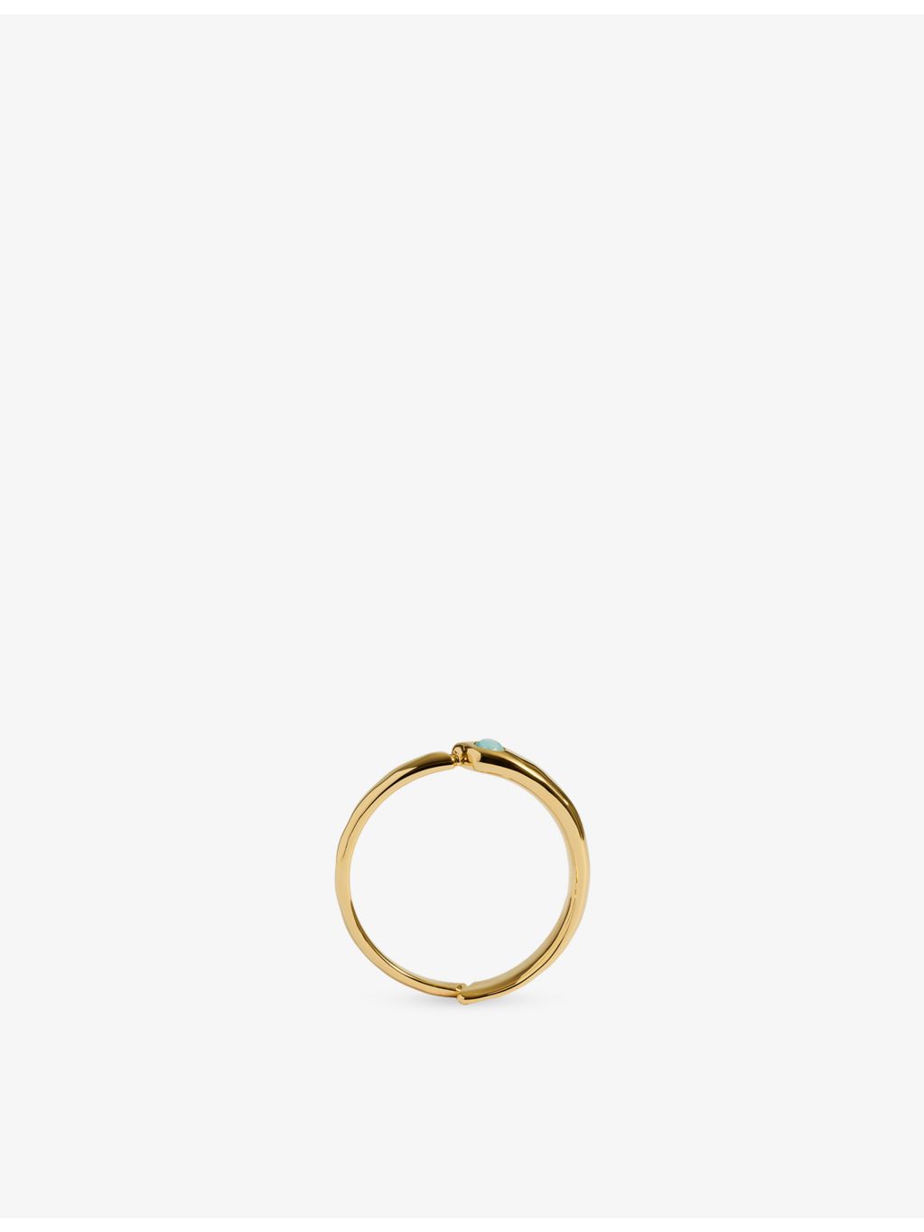 Monica Vinader amazonite stacking ring in 18ct gold vermeil, UK version