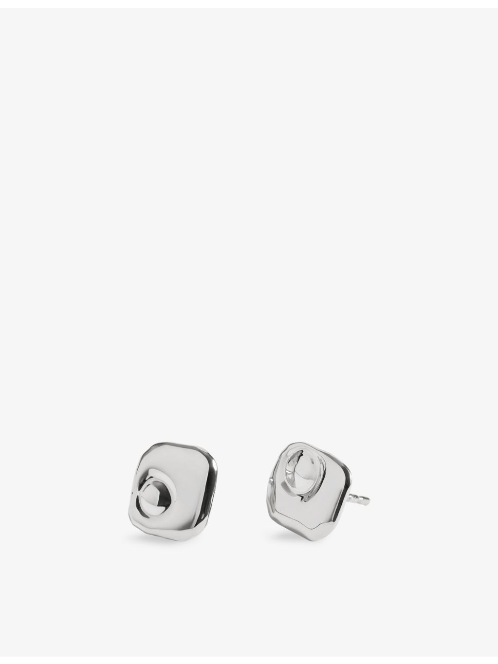 Monica Vinader Amaia sterling silver stud earrings, imported from the UK