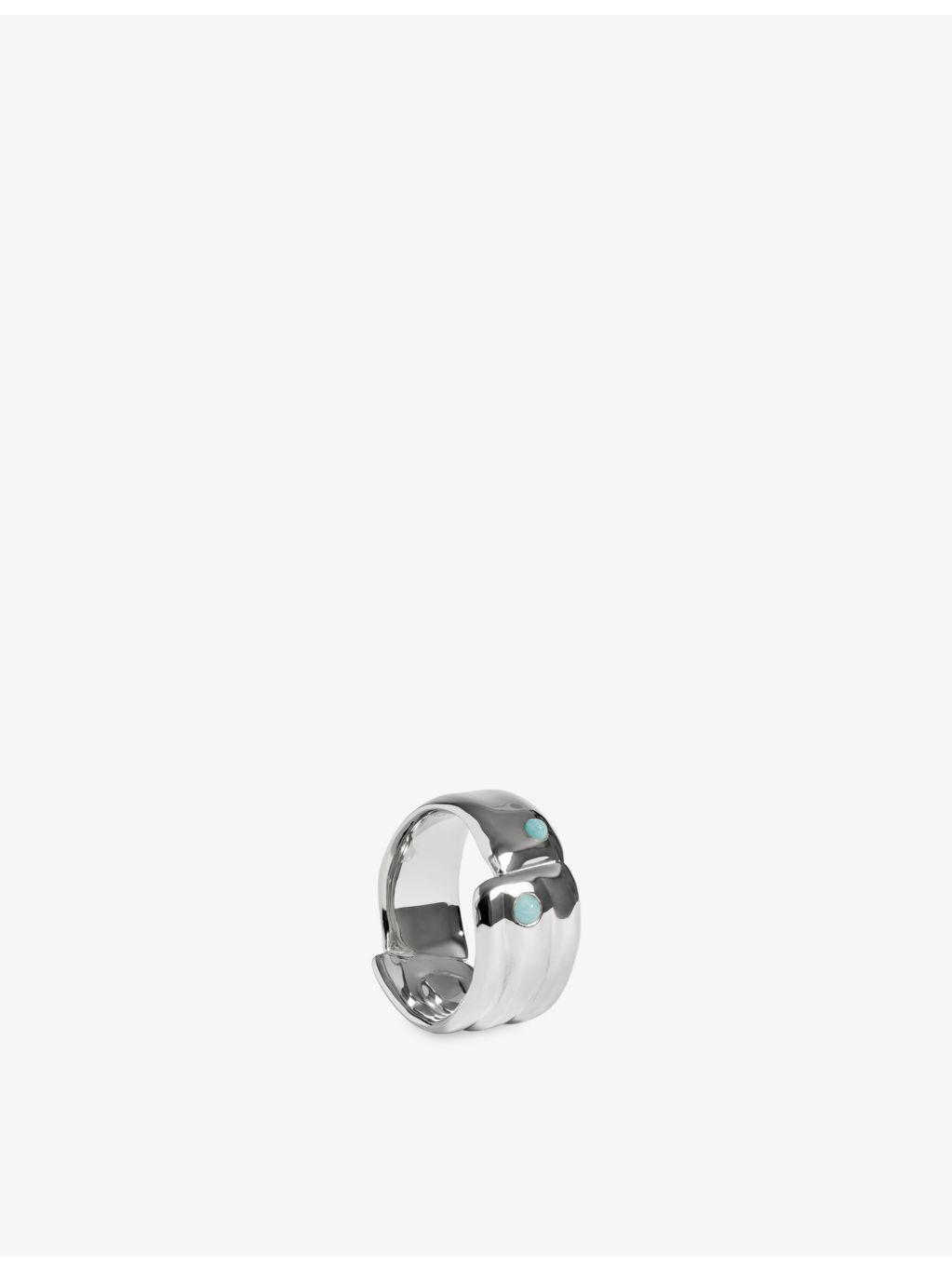 Monica Vinader Amaia sterling silver amazonite ring (British brand)