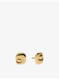Monica Vinader Amaia 18ct gold vermeil stud earrings, imported from the UK