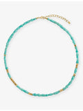 Monica Vinader Amaia amazonite beaded necklace 18ct yellow gold vermeil, UK version
