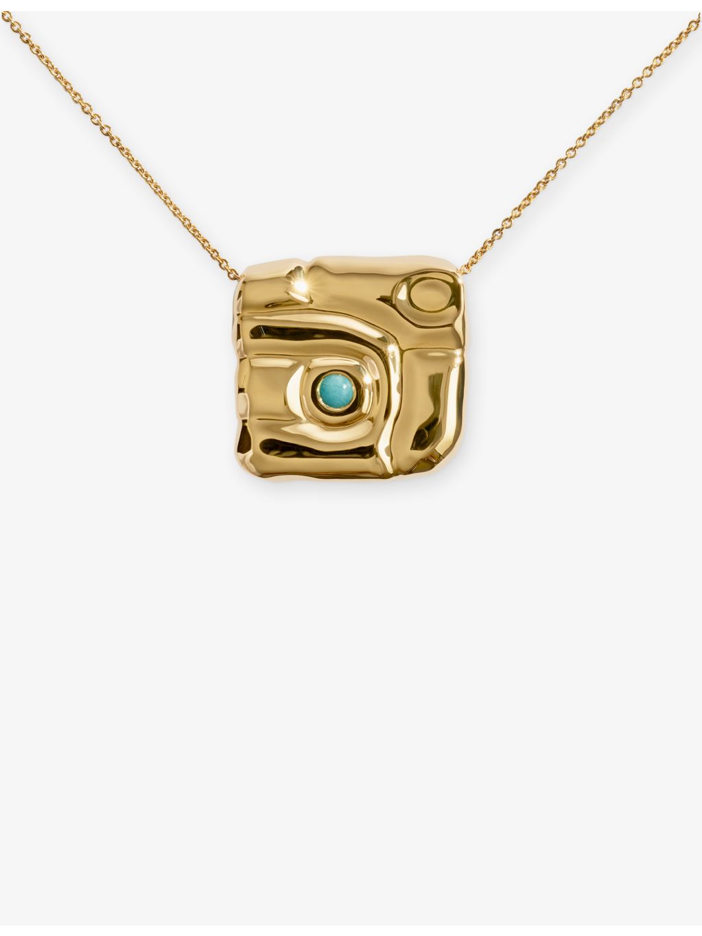 Monica Vinader Amaia 18ct gold vermeil amazonite necklace, UK version