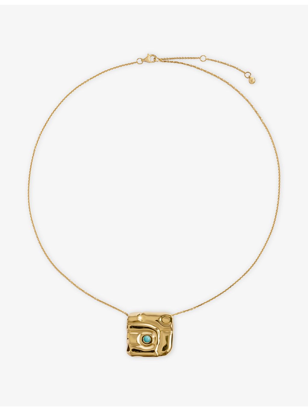 Monica Vinader Amaia 18ct gold vermeil amazonite necklace, UK version