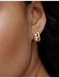 Monica Vinader small yellow-gold vermeil hoop earrings, imported from the UK
