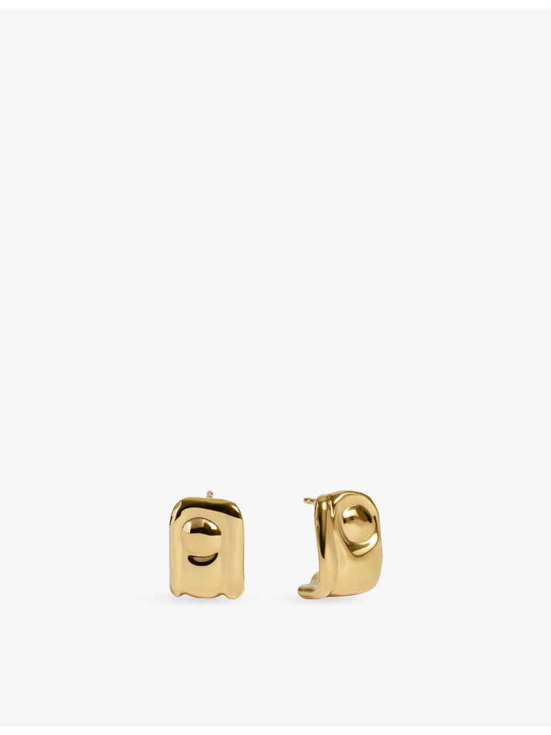Monica Vinader small yellow-gold vermeil hoop earrings, imported from the UK