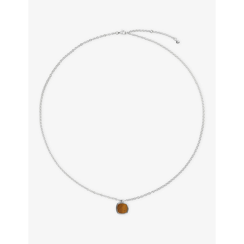 Monica Vinader tiger's eye necklace, imported from the UK