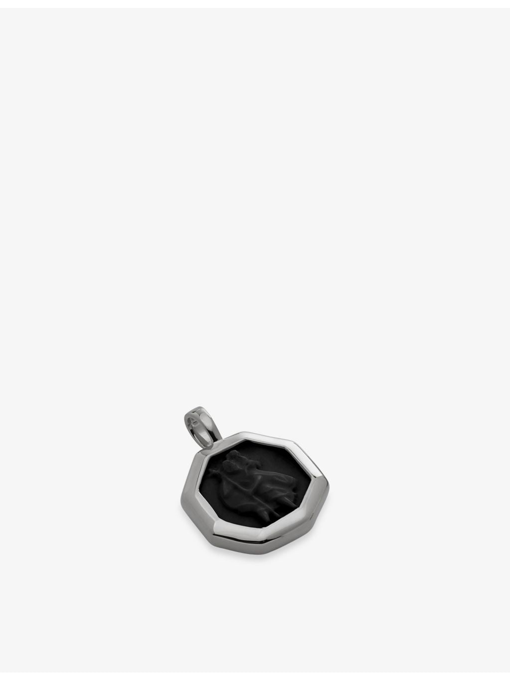 Monica Vinader St Christopher sterling silver black onyx pendant - British product
