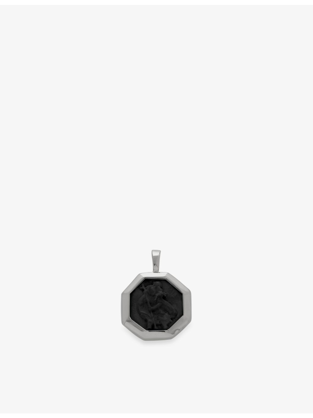 Monica Vinader St Christopher sterling silver black onyx pendant - British product