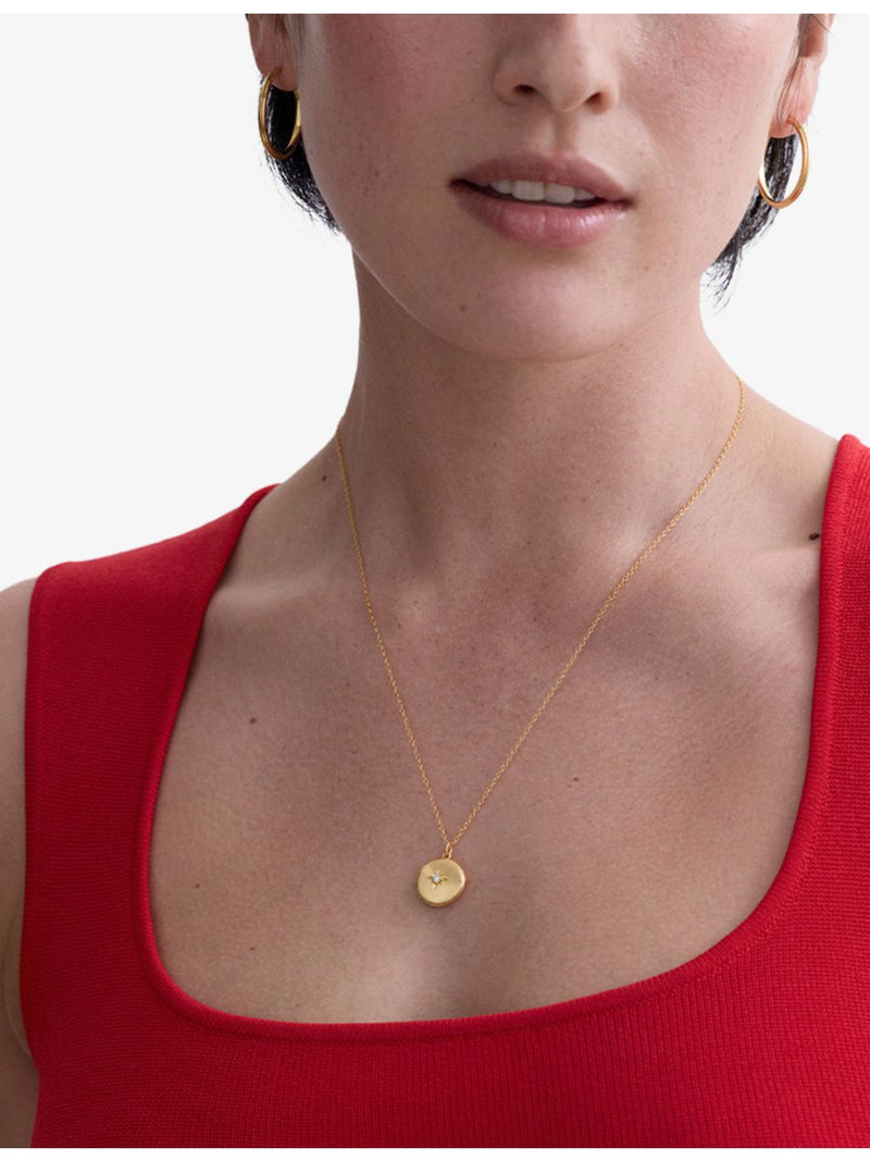 Astley Clarke Midi locket necklace 18ct gold plated sterling silver (British brand)