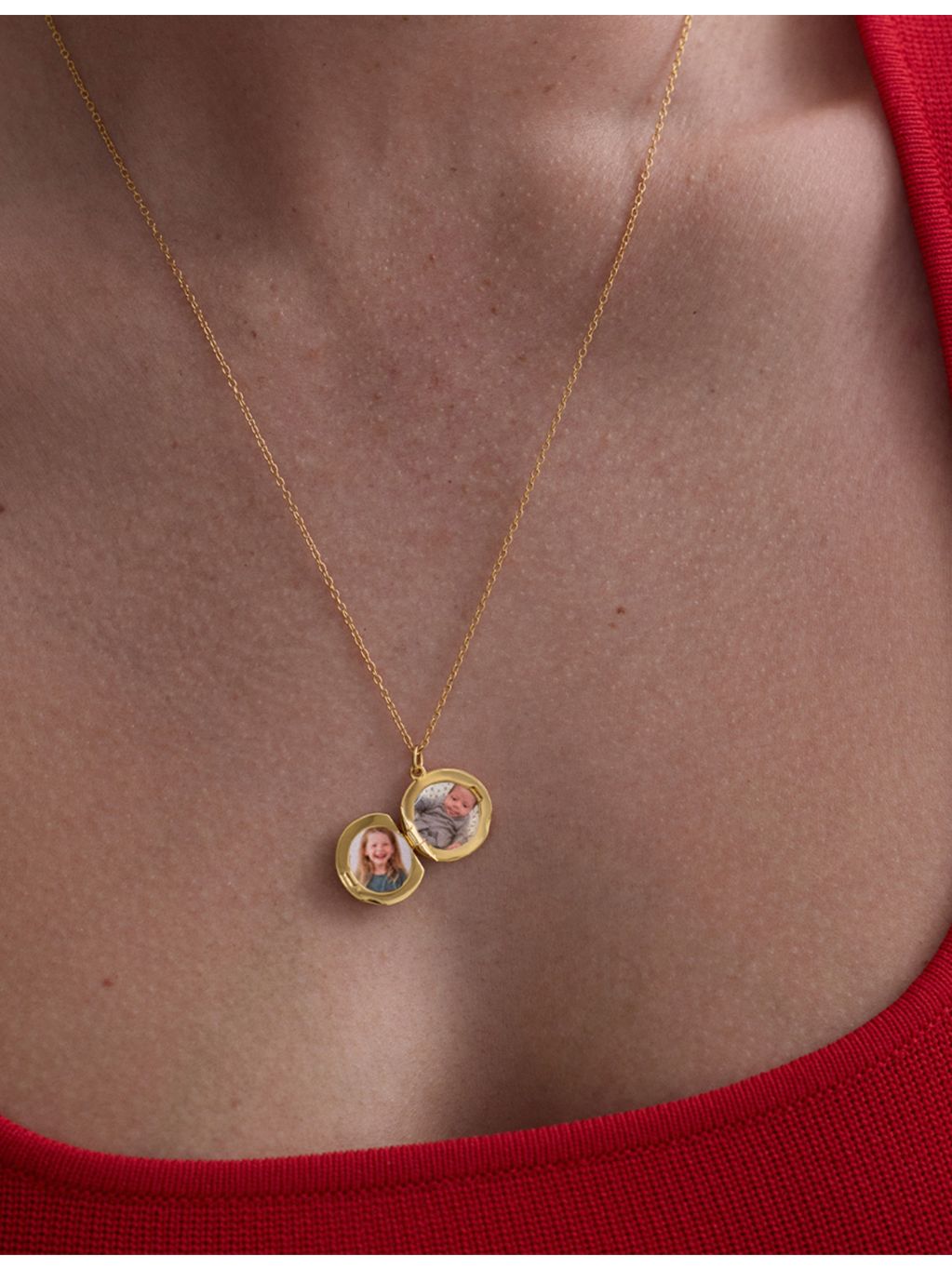 Astley Clarke Midi locket necklace 18ct gold plated sterling silver (British brand)