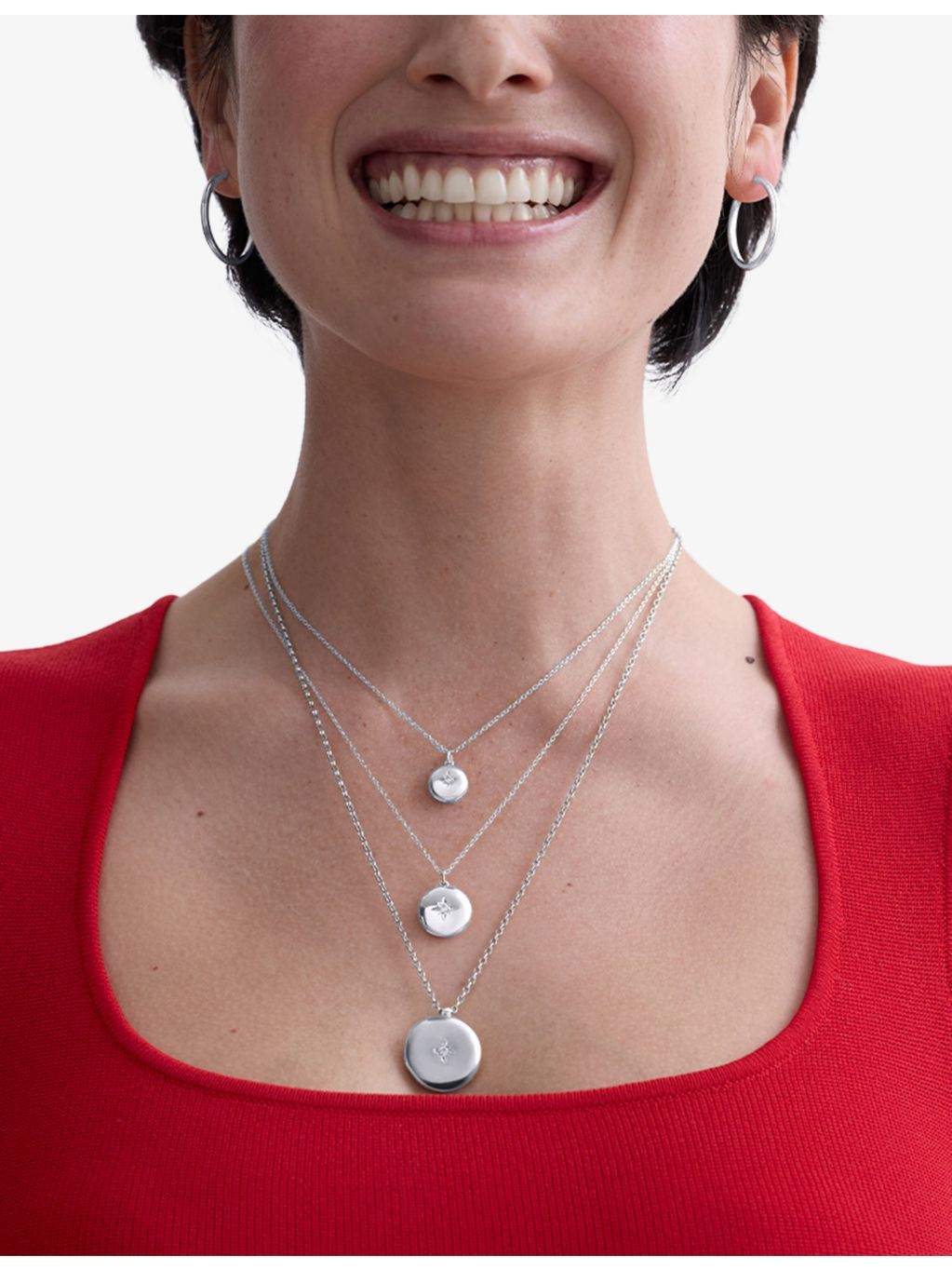 Astley Clarke Midi sterling silver locket necklace, imported from the UK