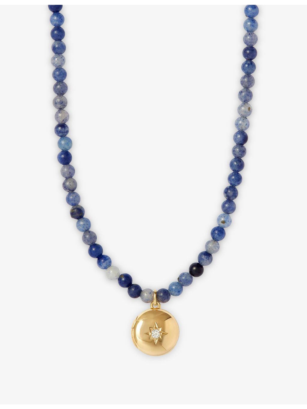 Astley Clarke Tiny Star locket, blue aventurine, imported from the UK