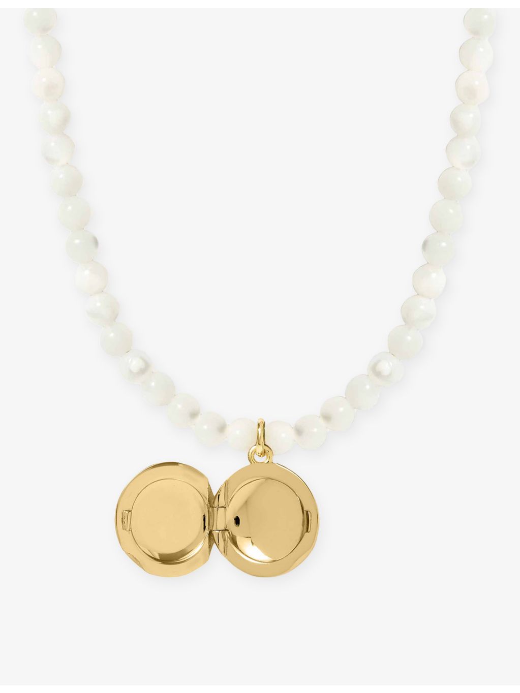Astley Clarke mother of pearl locket, gold plated sterling silver - British product