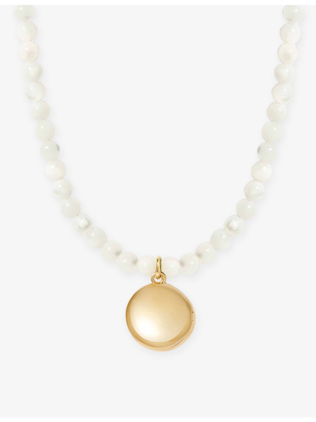Astley Clarke mother of pearl locket, gold plated sterling silver - British product
