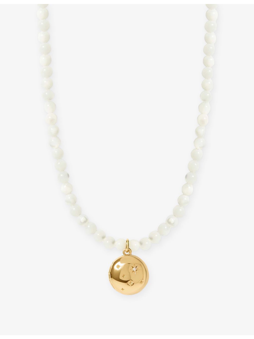 Astley Clarke mother of pearl locket, gold plated sterling silver - British product