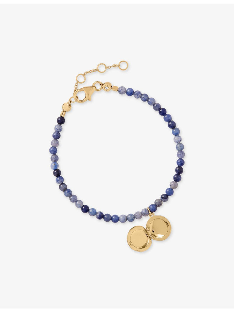 Astley Clarke 18ct gold plated locket bracelet with aventurine - British product