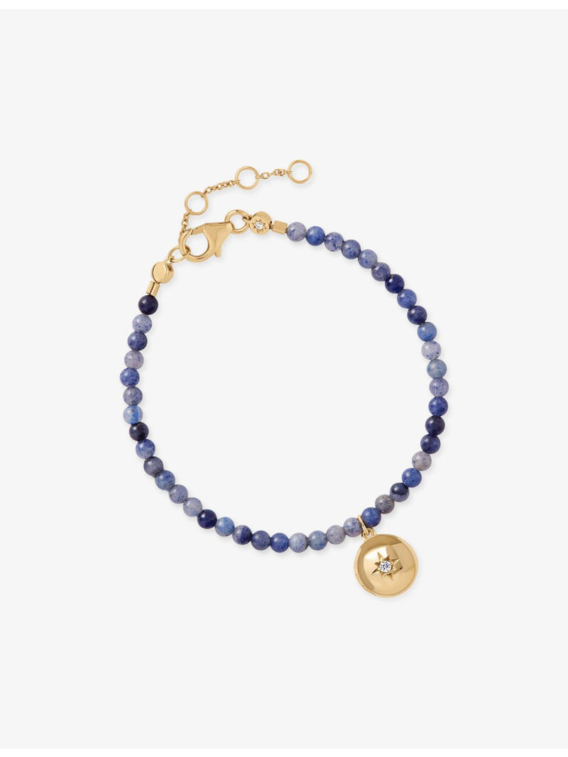 Astley Clarke 18ct gold plated locket bracelet with aventurine - British product