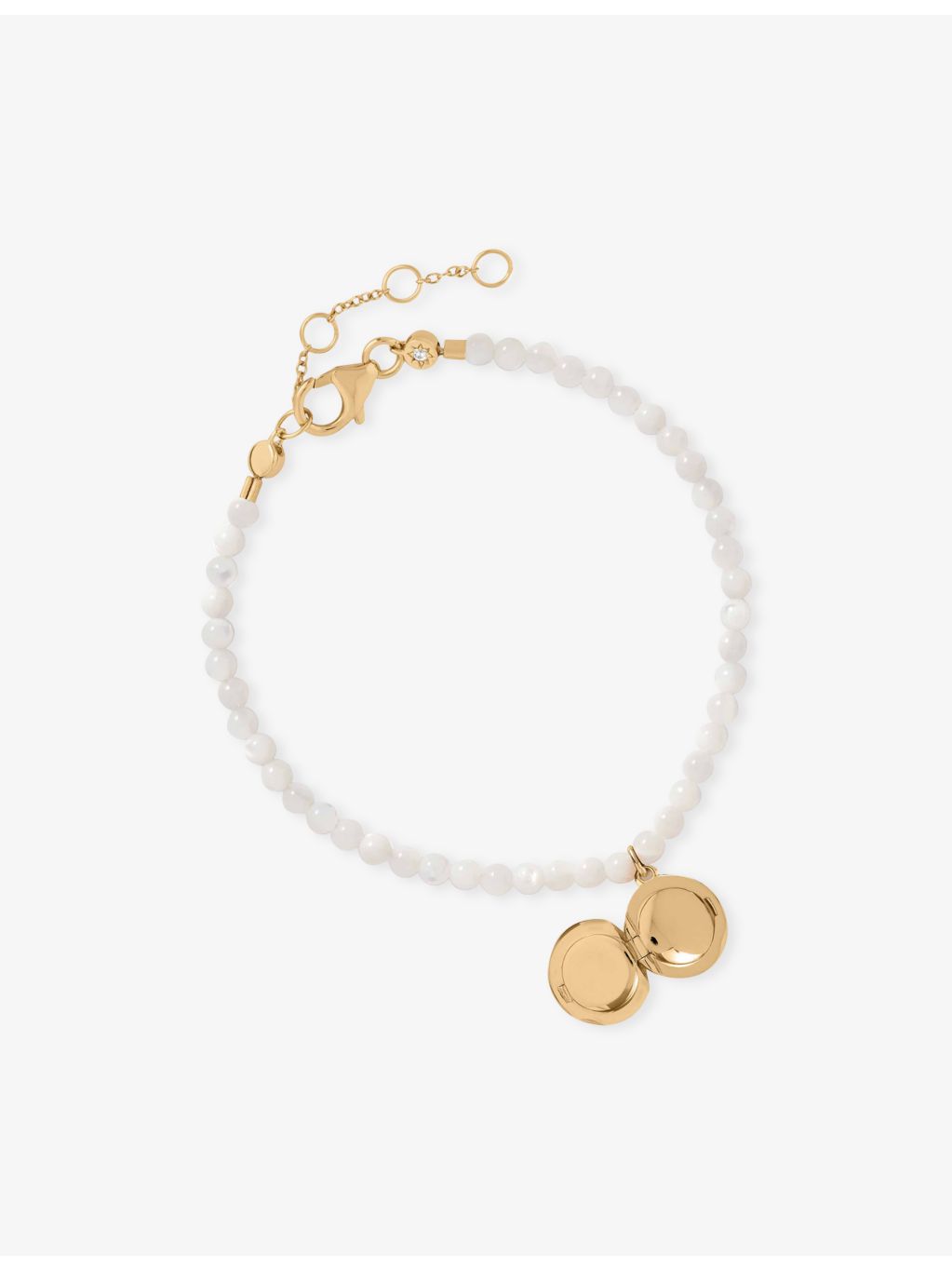 Astley Clarke mother of pearl locket bracelet gold-plated, UK version