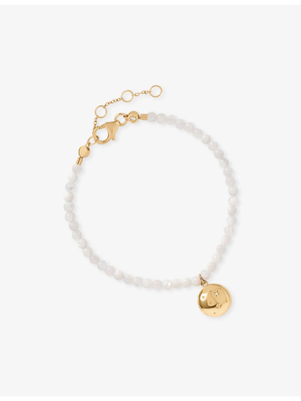 Astley Clarke mother of pearl locket bracelet gold-plated, UK version