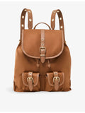 Maje eyelet-embellished nylon leather backpack - British product