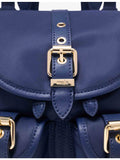 Maje mini nylon and leather backpack with eyelets (British brand)
