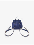Maje mini nylon and leather backpack with eyelets (British brand)
