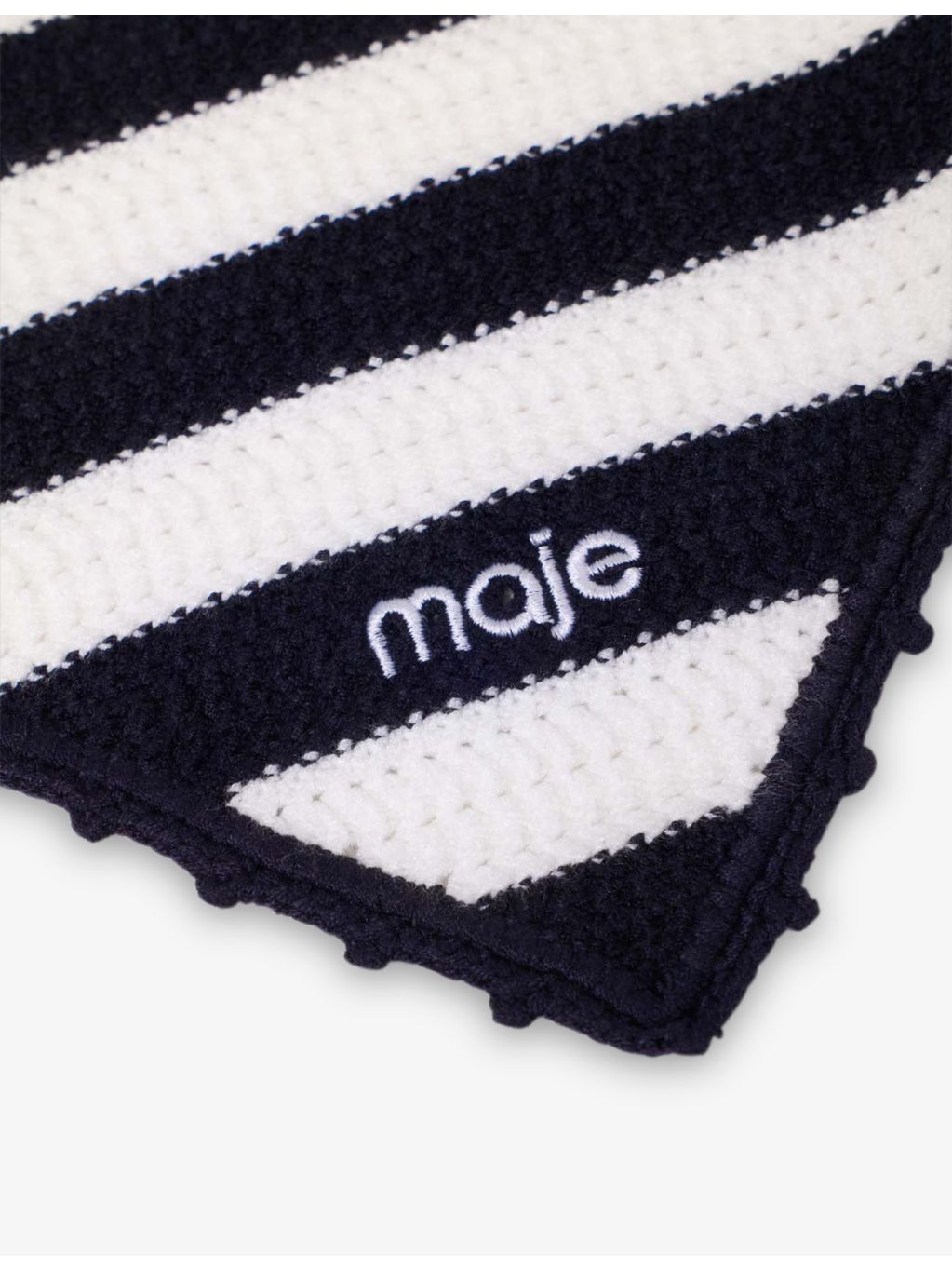 Maje striped bandana scarf 25cm x 45cm, imported from the UK