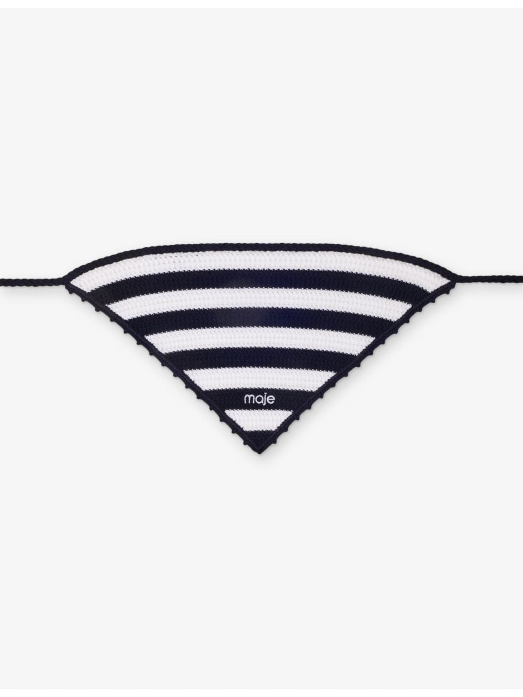 Maje striped bandana scarf 25cm x 45cm, imported from the UK