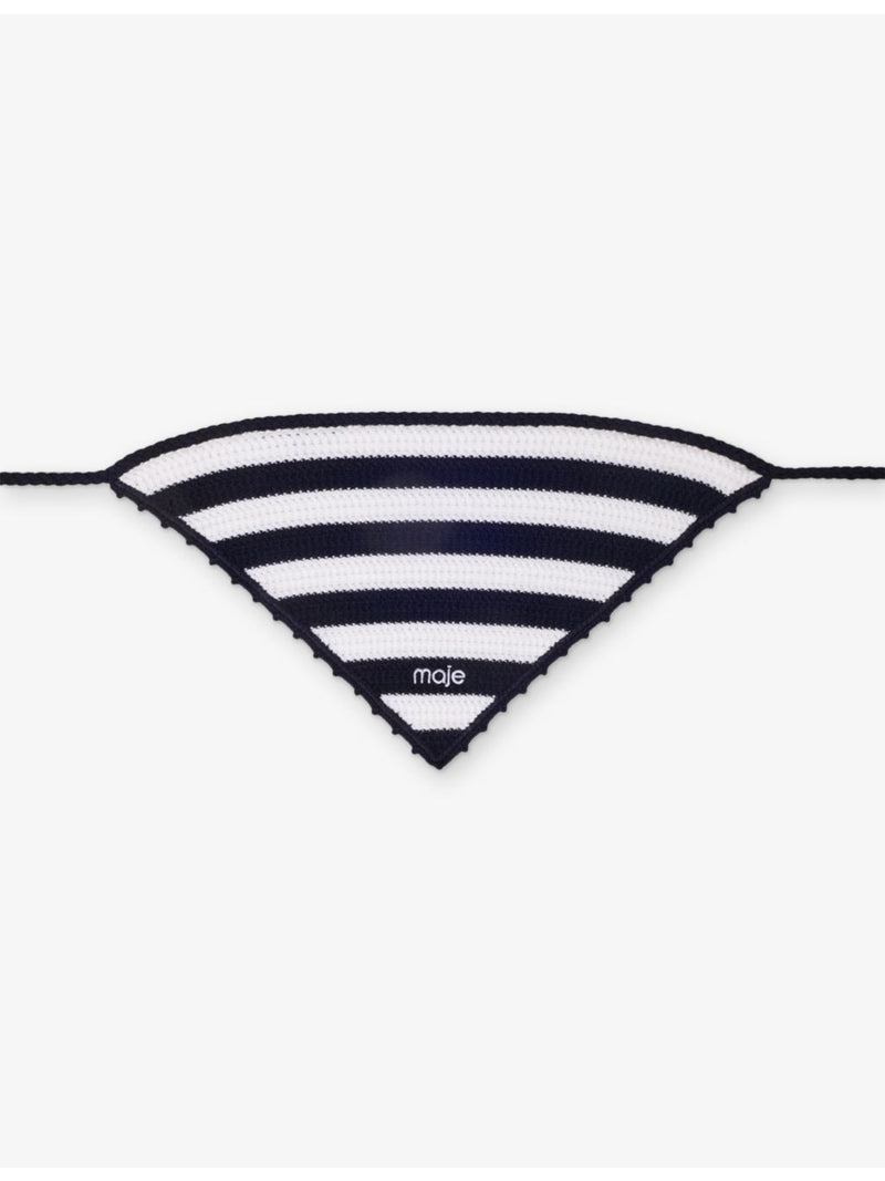 Maje striped bandana scarf 25cm x 45cm, imported from the UK